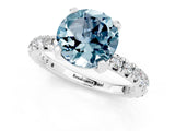 White gold Round Cut Cut Diamond Pavé Band with Four-Prong Setting_1