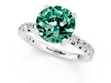 White gold Round Cut Cut Diamond Pavé Band with Four-Prong Setting_1