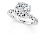 White gold Round Cut Cut Diamond Pavé Band with Four-Prong Setting_1