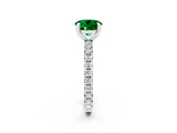 White gold Round Cut Cut Diamond Pavé Band with Four-Prong Setting_2