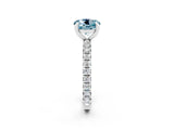White gold Round Cut Cut Diamond Pavé Band with Four-Prong Setting_2