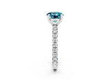 White gold Round Cut Cut Diamond Pavé Band with Four-Prong Setting_2