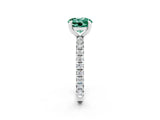 White gold Round Cut Cut Diamond Pavé Band with Four-Prong Setting_2