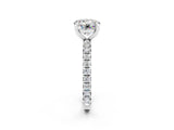 White gold Round Cut Cut Diamond Pavé Band with Four-Prong Setting_2