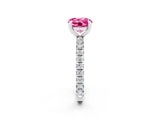 White gold Round Cut Cut Diamond Pavé Band with Four-Prong Setting_2
