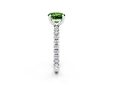 White gold Round Cut Cut Diamond Pavé Band with Four-Prong Setting_2
