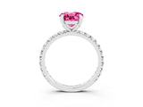 White gold Round Cut Cut Diamond Pavé Band with Four-Prong Setting_3