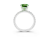 White gold Round Cut Cut Diamond Pavé Band with Four-Prong Setting_3