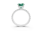 White gold Round Cut Cut Diamond Pavé Band with Four-Prong Setting_3