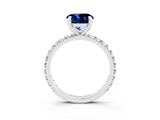 White gold Round Cut Cut Diamond Pavé Band with Four-Prong Setting_3