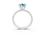 White gold Round Cut Cut Diamond Pavé Band with Four-Prong Setting_3
