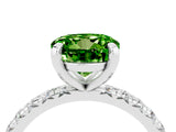 White gold Round Cut Cut Diamond Pavé Band with Four-Prong Setting_4