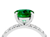 White gold Round Cut Cut Diamond Pavé Band with Four-Prong Setting_4