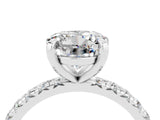 White gold Round Cut Cut Diamond Pavé Band with Four-Prong Setting_4