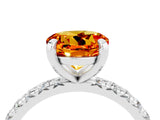 White gold Round Cut Cut Diamond Pavé Band with Four-Prong Setting_4