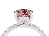 White gold Round Cut Cut Diamond Pavé Band with Four-Prong Setting_4