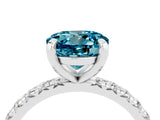 White gold Round Cut Cut Diamond Pavé Band with Four-Prong Setting_4