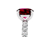 White gold Round Cut Cut Diamond Pavé Band with Four-Prong Setting_5
