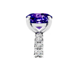 White gold Round Cut Cut Diamond Pavé Band with Four-Prong Setting_5