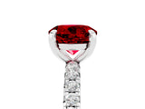 White gold Round Cut Cut Diamond Pavé Band with Four-Prong Setting_5