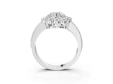 White gold Round Cut Cut Halo Diamond Pavé Engagement Ring with Milgrain Detailing_144