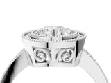 White gold Round Cut Cut Halo Pavé Diamond Ring_17