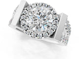 White gold Round Cut Cut Halo Split Shank Prong Set Ring_42