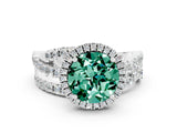White gold Round Cut Cut Halo Split Shank Prong Setting Ring_12