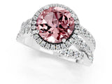 White gold Round Cut Cut Halo Split Shank Prong Setting Ring_13