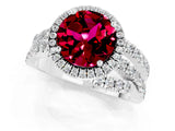 White gold Round Cut Cut Halo Split Shank Prong Setting Ring_13