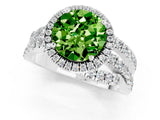 White gold Round Cut Cut Halo Split Shank Prong Setting Ring_13