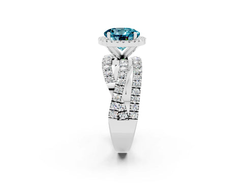 White gold Round Cut Cut Halo Split Shank Prong Setting Ring_14