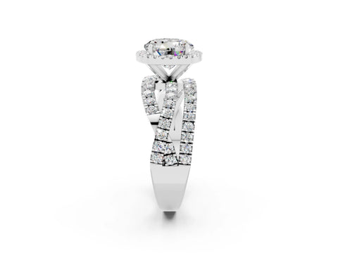 White gold Round Cut Cut Halo Split Shank Prong Setting Ring_14