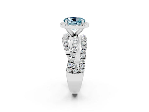 White gold Round Cut Cut Halo Split Shank Prong Setting Ring_14