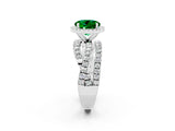 White gold Round Cut Cut Halo Split Shank Prong Setting Ring_14