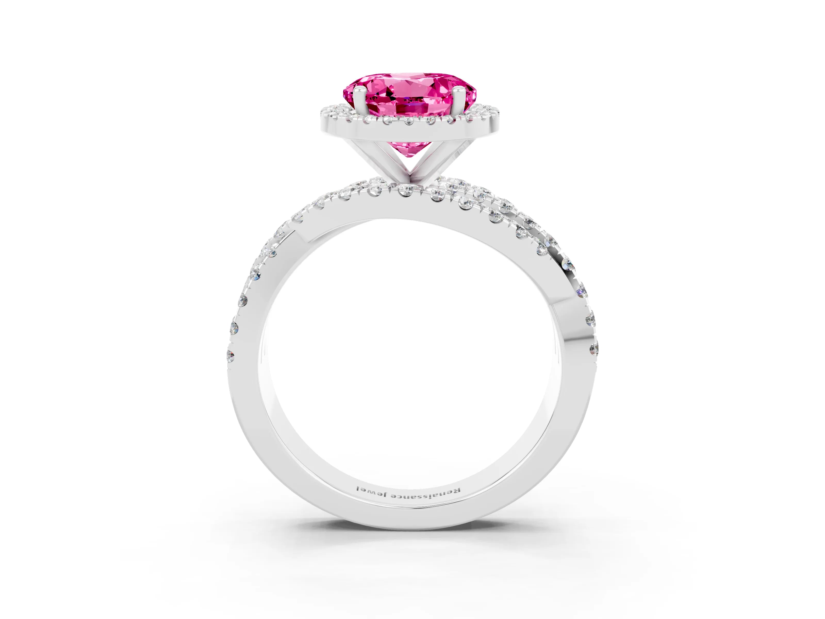 White gold Round Cut Cut Halo Split Shank Prong Setting Ring_15