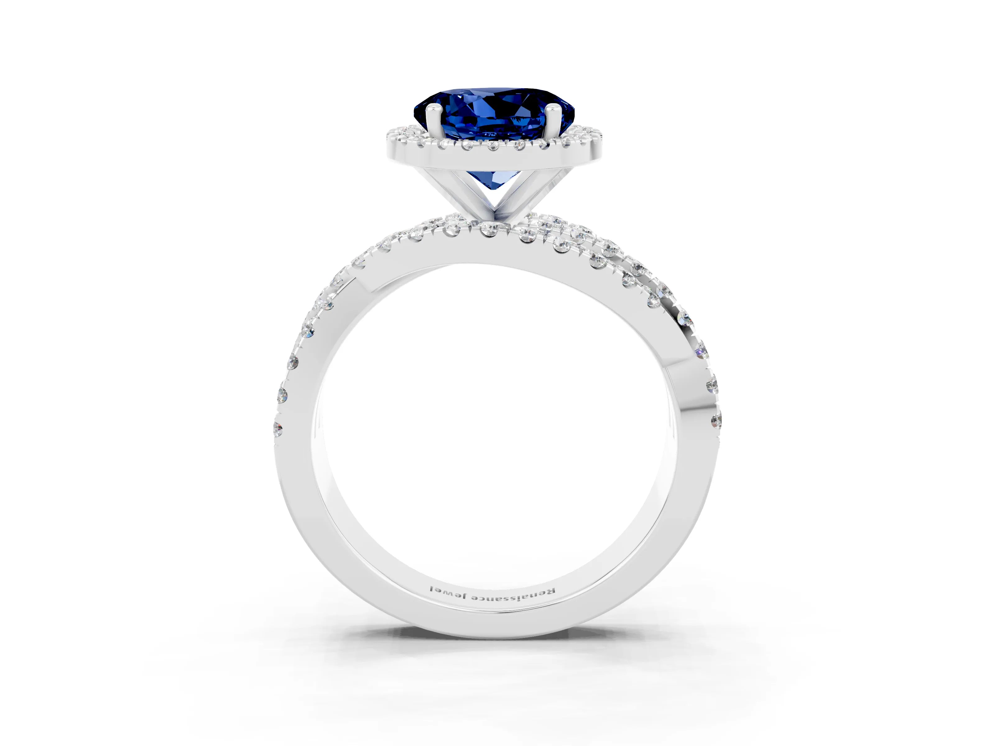 White gold Round Cut Cut Halo Split Shank Prong Setting Ring_15