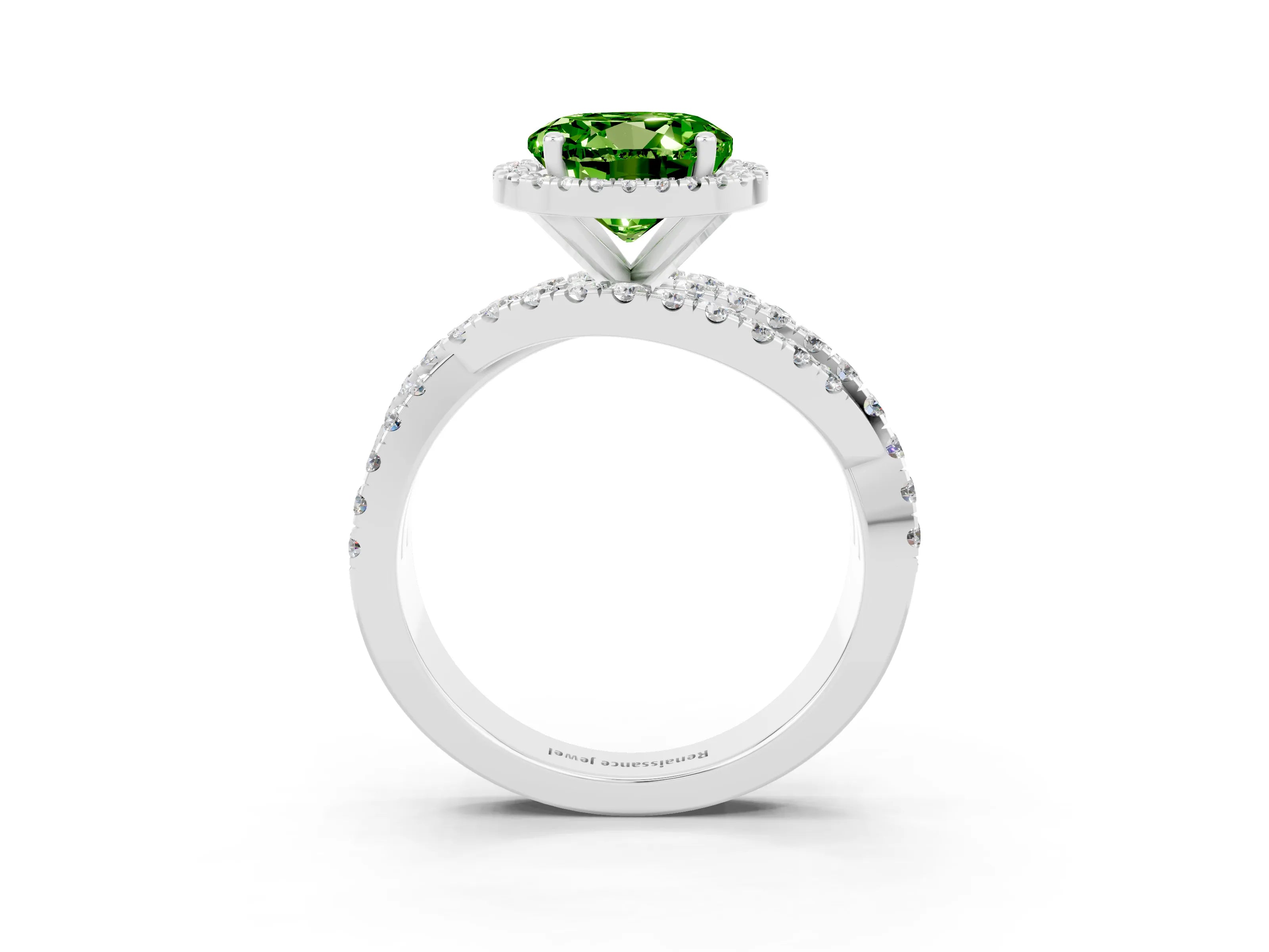 White gold Round Cut Cut Halo Split Shank Prong Setting Ring_15