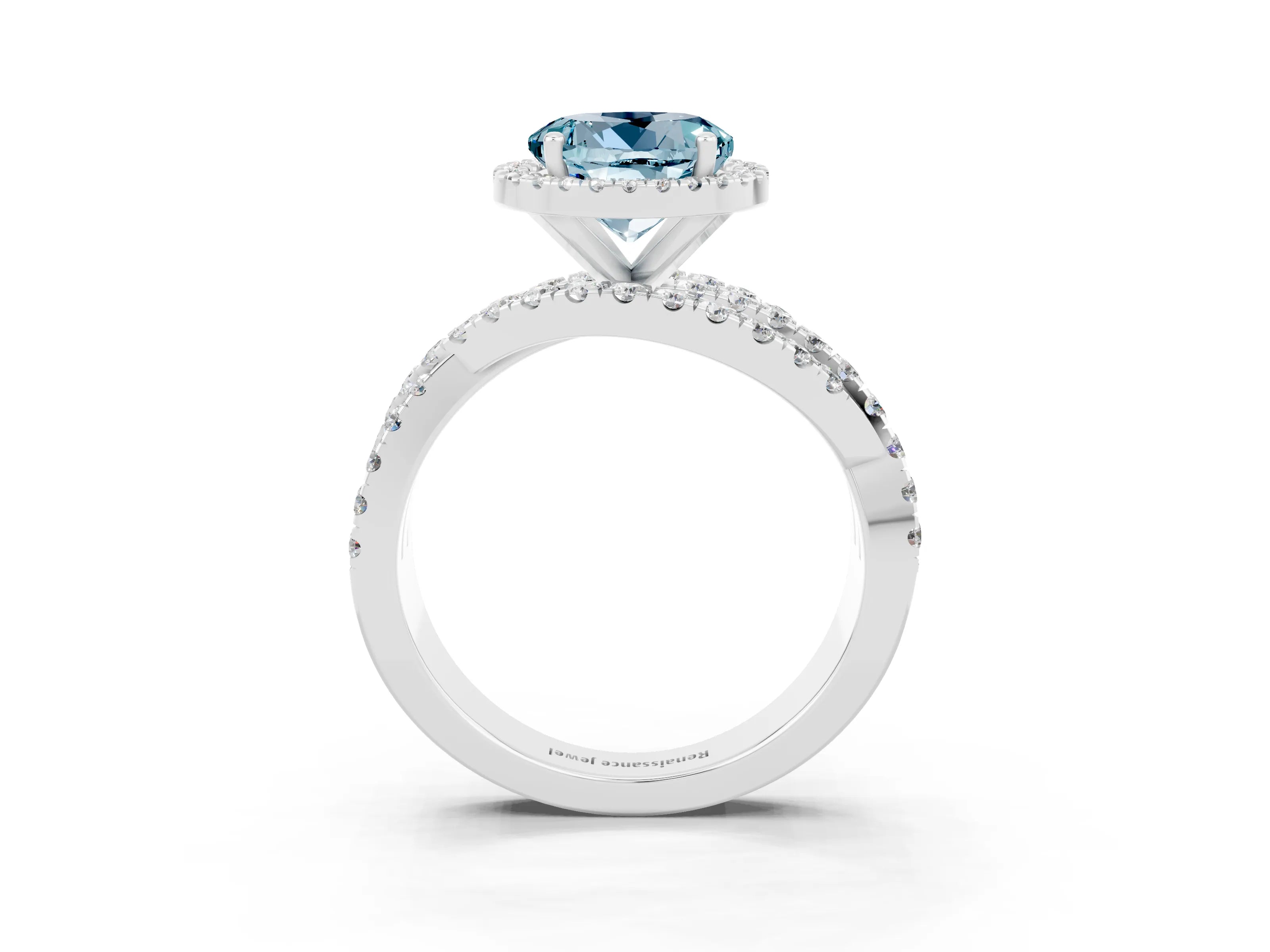White gold Round Cut Cut Halo Split Shank Prong Setting Ring_15