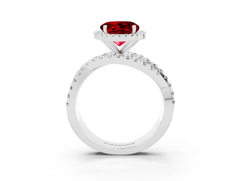 White gold Round Cut Cut Halo Split Shank Prong Setting Ring_15
