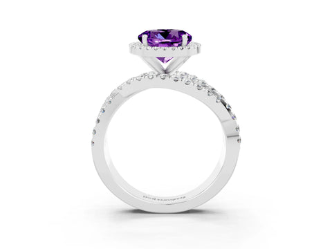 White gold Round Cut Cut Halo Split Shank Prong Setting Ring_15