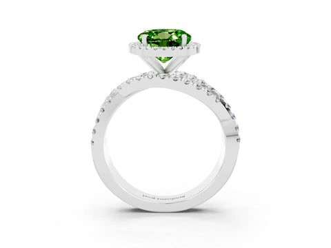 White gold Round Cut Cut Halo Split Shank Prong Setting Ring_15