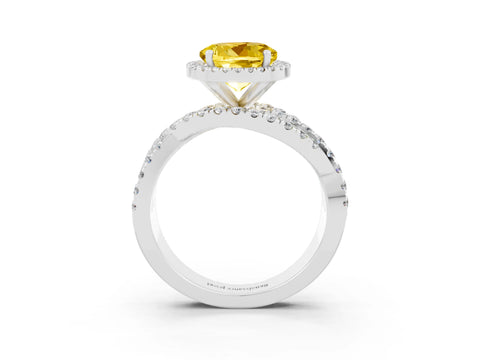White gold Round Cut Cut Halo Split Shank Prong Setting Ring_15