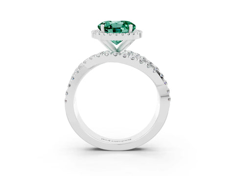 White gold Round Cut Cut Halo Split Shank Prong Setting Ring_15