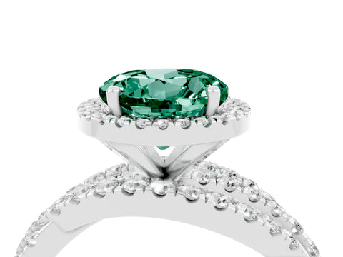 White gold Round Cut Cut Halo Split Shank Prong Setting Ring_16