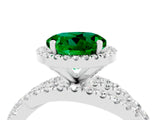 White gold Round Cut Cut Halo Split Shank Prong Setting Ring_16