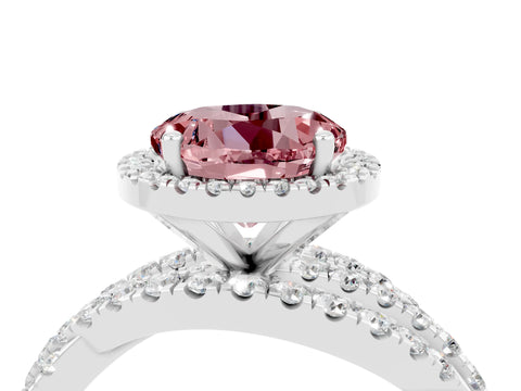 White gold Round Cut Cut Halo Split Shank Prong Setting Ring_16