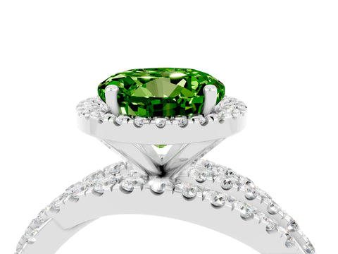 White gold Round Cut Cut Halo Split Shank Prong Setting Ring_16