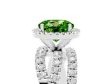 White gold Round Cut Cut Halo Split Shank Prong Setting Ring_17