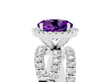 White gold Round Cut Cut Halo Split Shank Prong Setting Ring_17